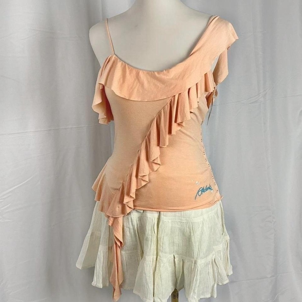 Deadstock Y2K akademiks assymetric tank top women's size small